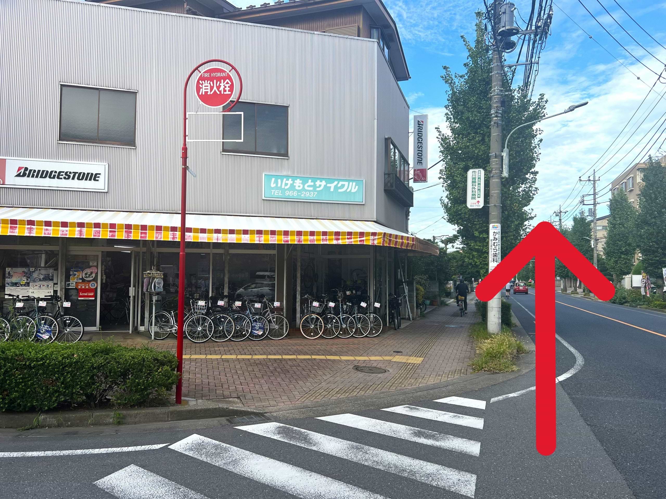 いけもとサイクルを通過します